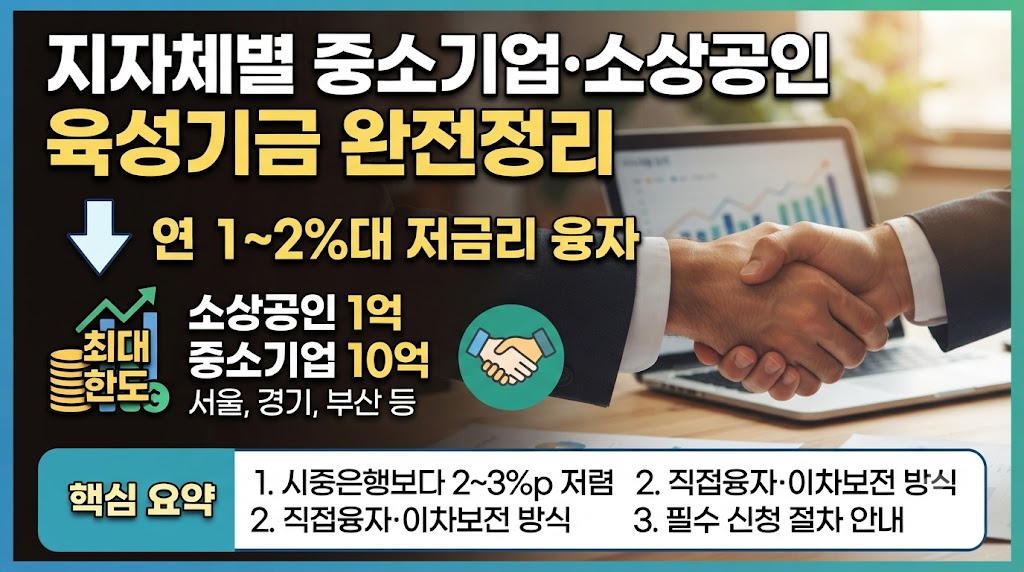 지자체별 중소기업·소상공인 육성기금