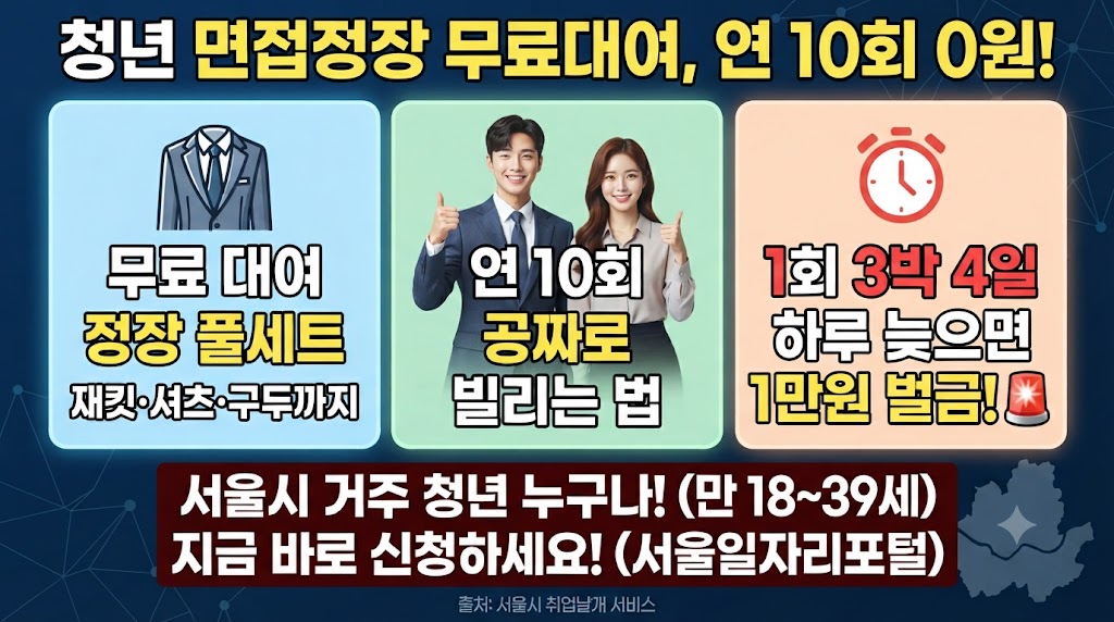 청년 면접정장 무료대여